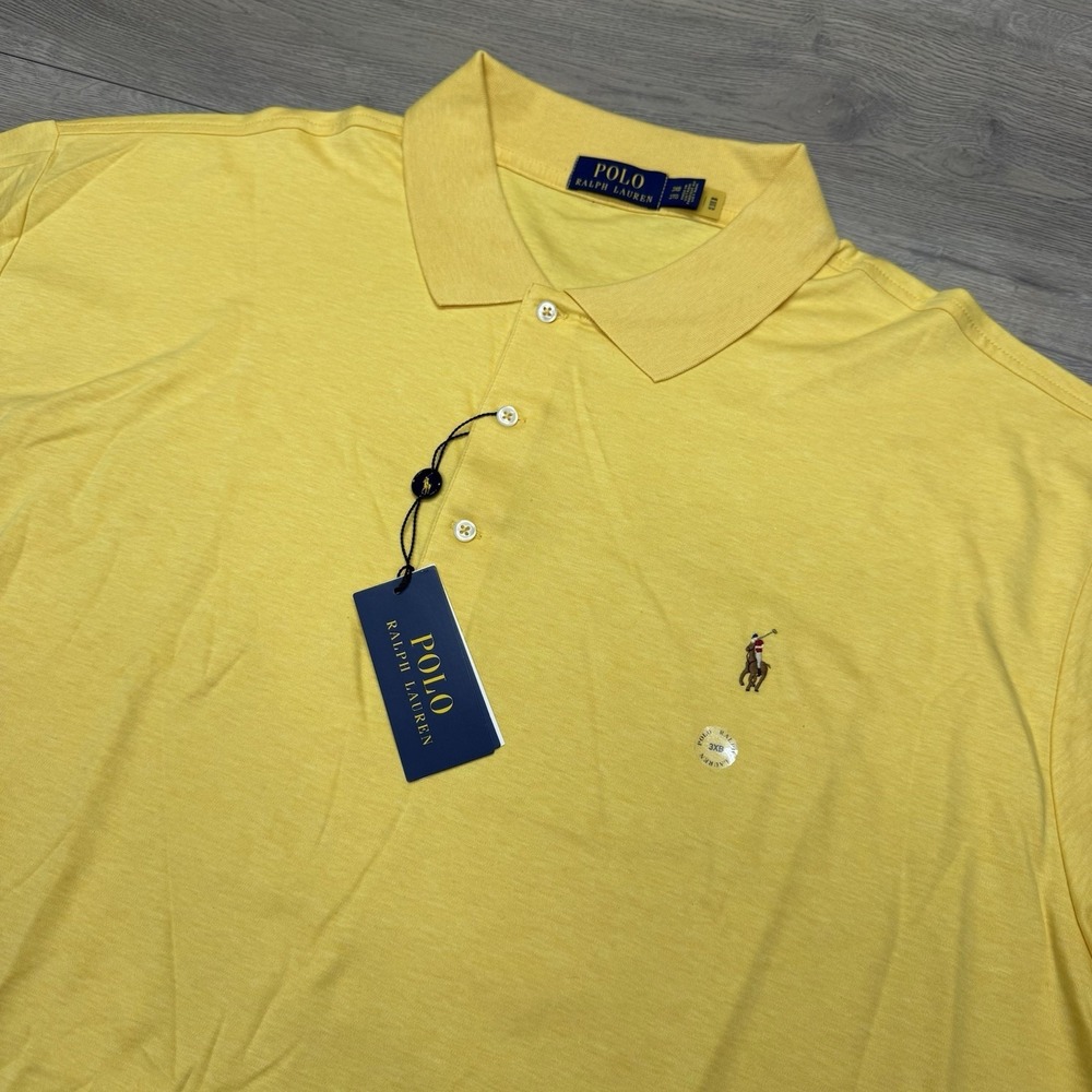 NWT Polo Ralph Lauren Yellow Classics Polo Men's Sz 3XB Preppy Casual READ